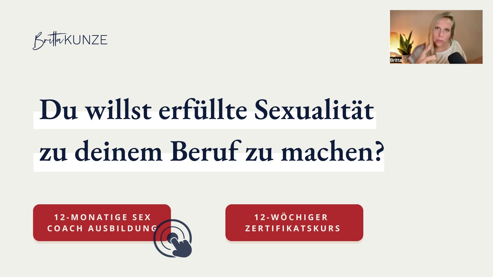 Infoabend Sex coach Ausbildung Britta Kunze